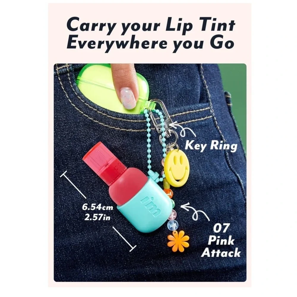 I'm Meme Color Key Ring - Water Gel‎ Tint 07 Pink Attack Brand New